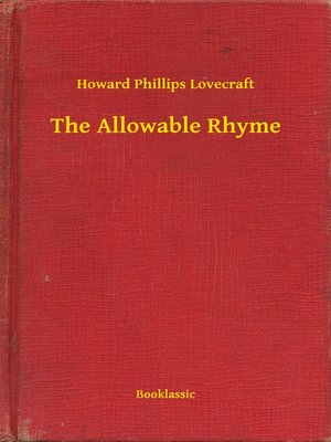 cover image of The Allowable Rhyme